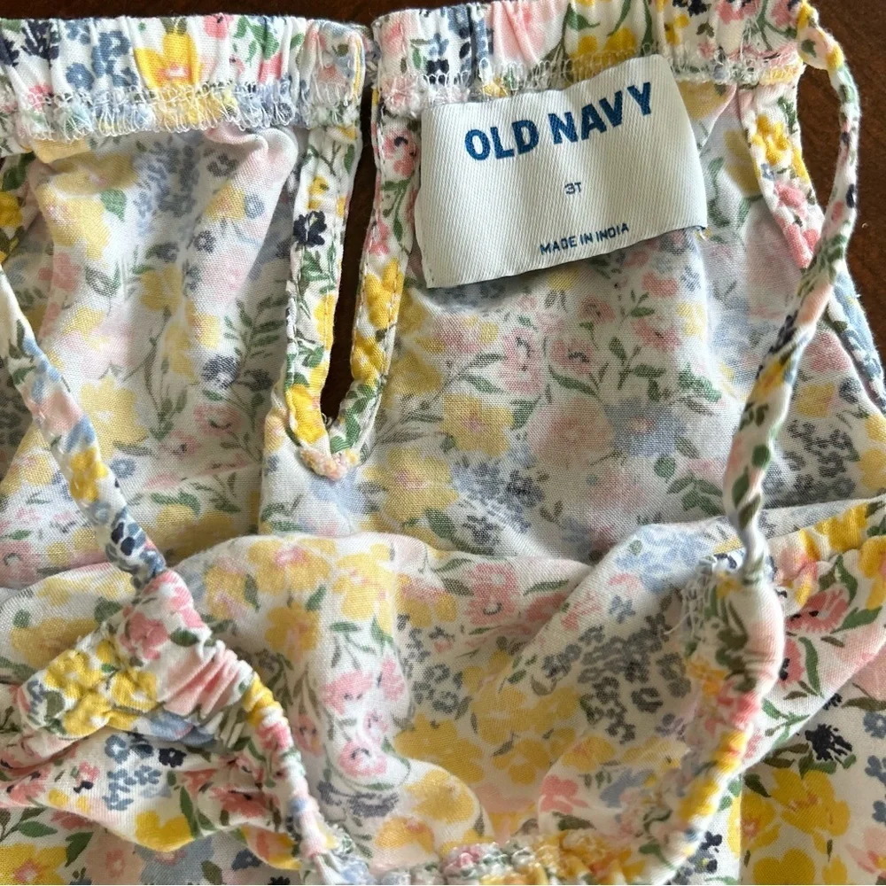 Old Navy | Floral Jumpsuit with Yellow and Blue Accents - Picture 4 of 5
